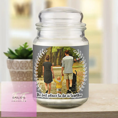 Personalised Better Together Photo Upload Large Scented Jar Candle