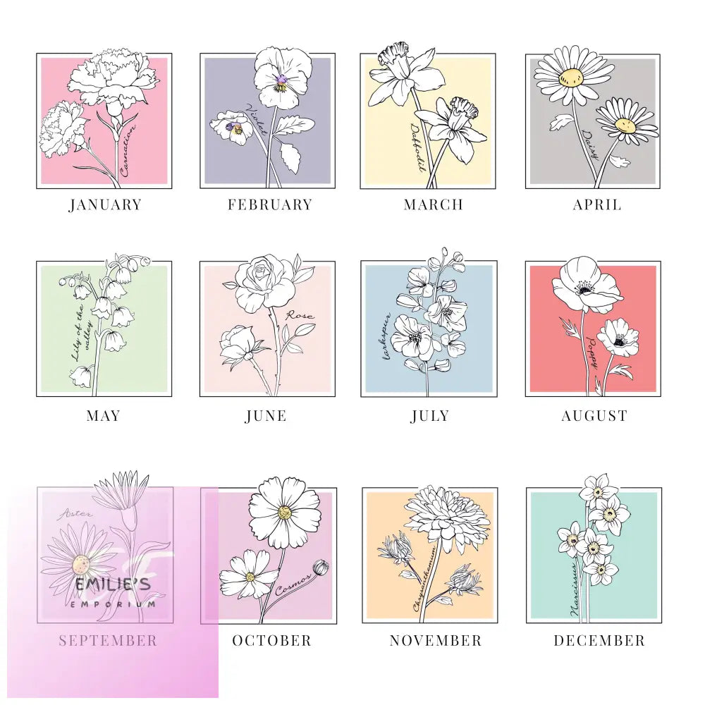 Personalised Birth Flower Mug