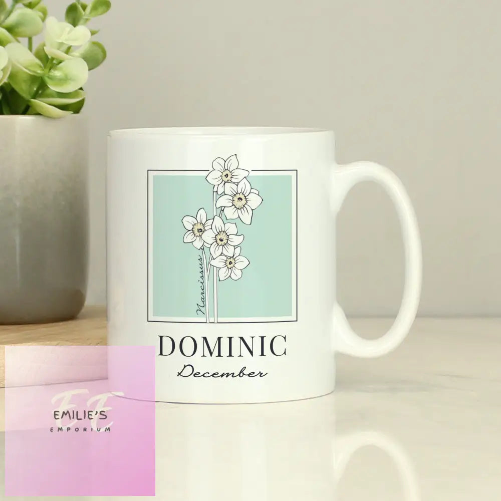 Personalised Birth Flower Mug