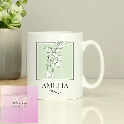 Personalised Birth Flower Mug