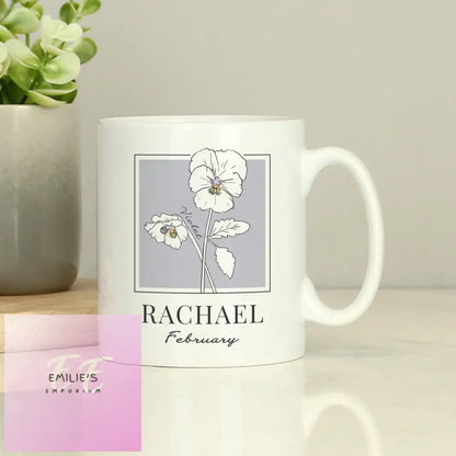 Personalised Birth Flower Mug