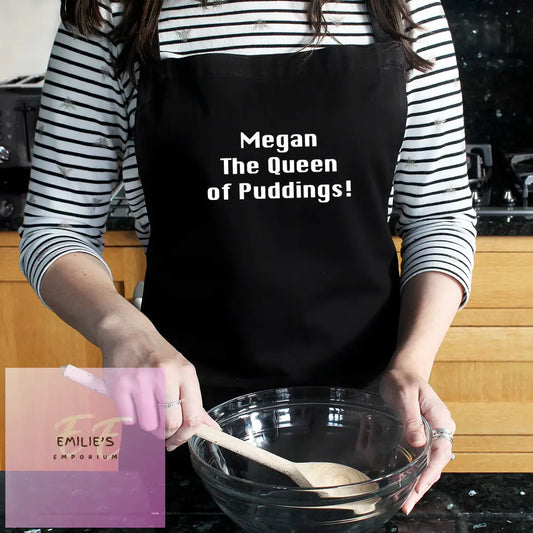 Personalised Black Apron