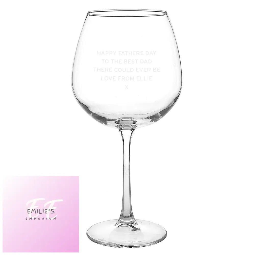 Personalised Bold Statement Bottle Of Wine Glass