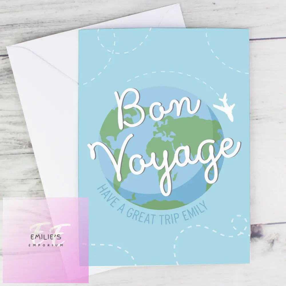 Personalised Bon Voyage Card