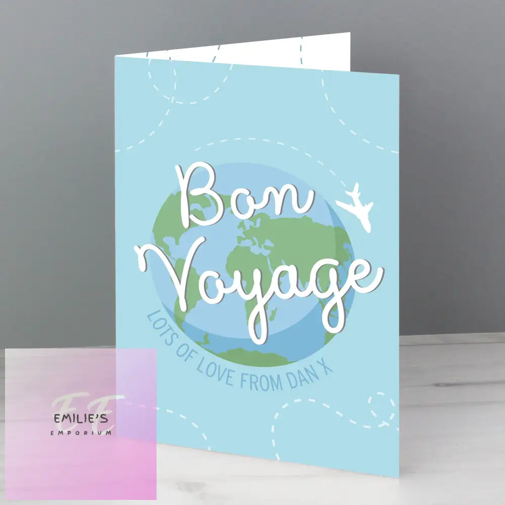 Personalised Bon Voyage Card