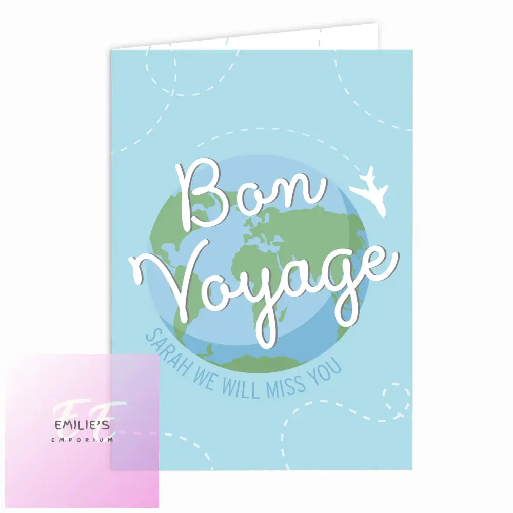 Personalised Bon Voyage Card