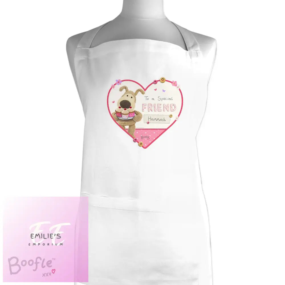 Personalised Boofle Flowers Apron