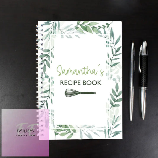 Personalised Botanical A5 Recipe Book Journal