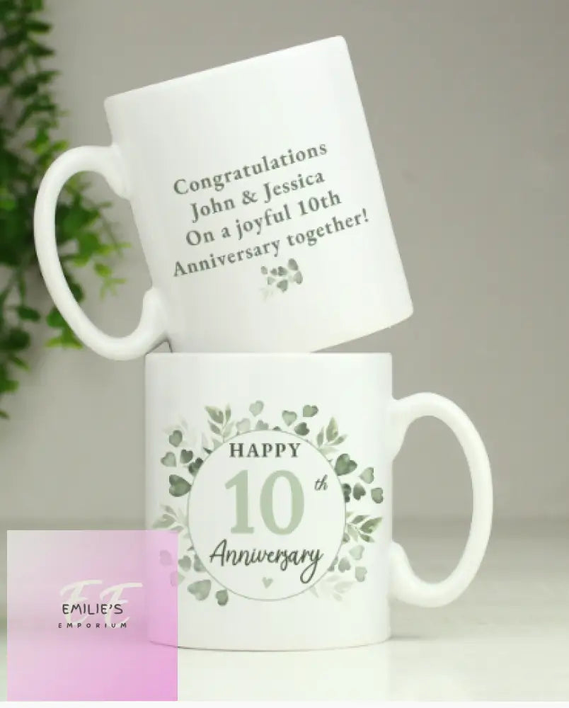 Personalised Botanical Anniversary Mug