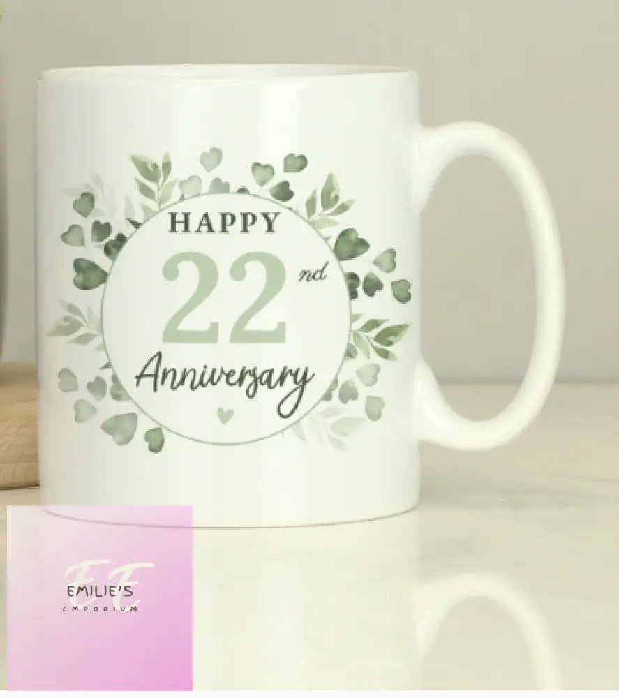 Personalised Botanical Anniversary Mug