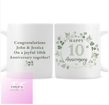 Personalised Botanical Anniversary Mug