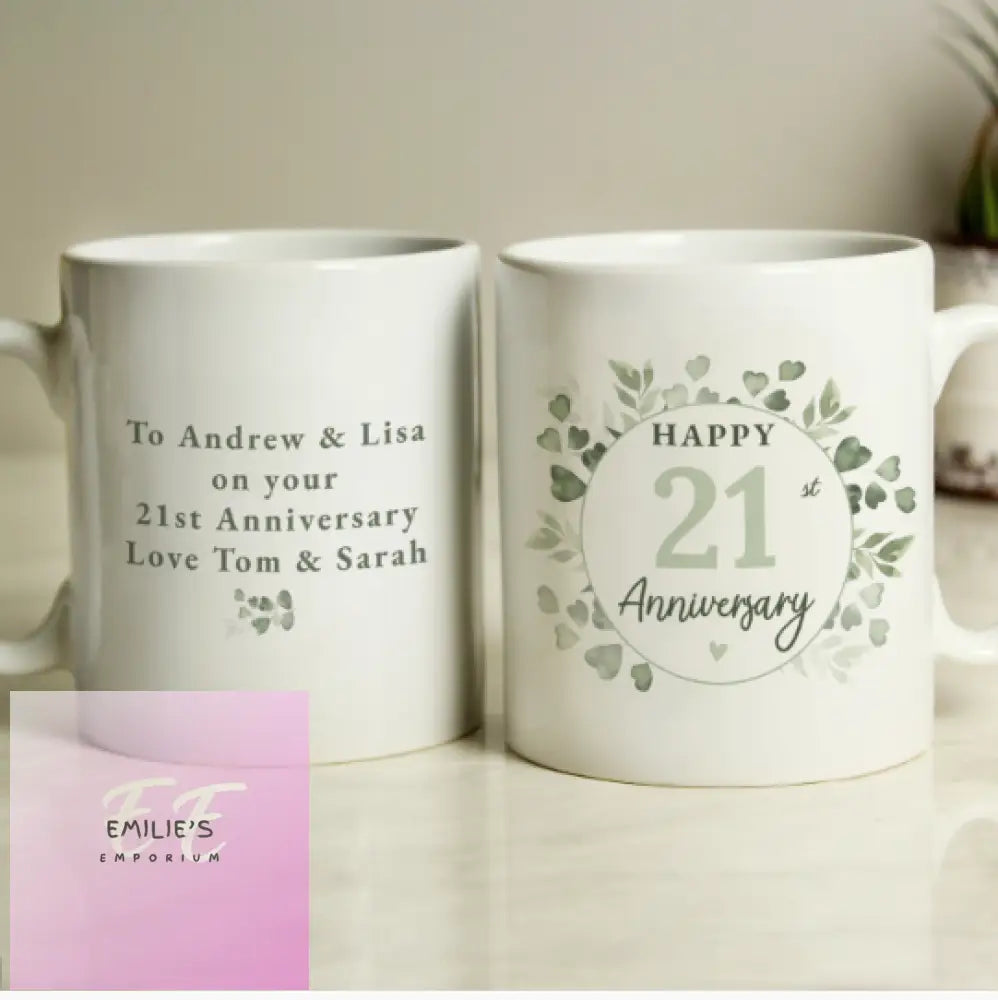 Personalised Botanical Anniversary Mug