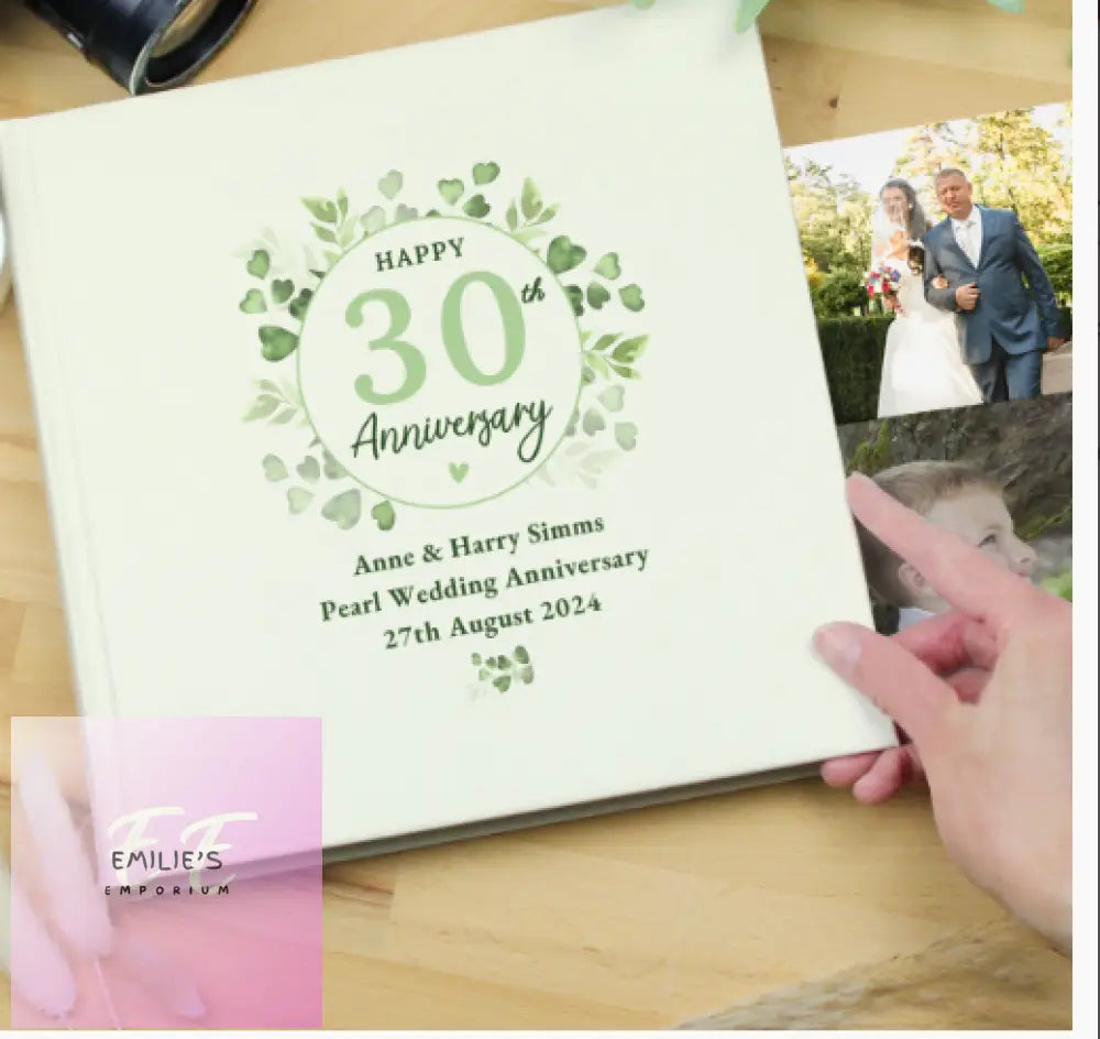 Personalised Botanical Anniversary Photo Album