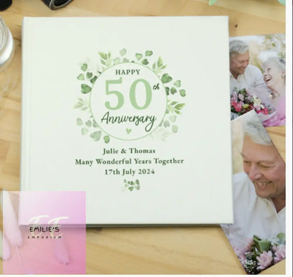 Personalised Botanical Anniversary Photo Album