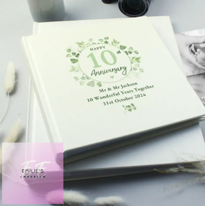 Personalised Botanical Anniversary Photo Album