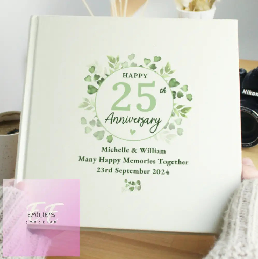 Personalised Botanical Anniversary Photo Album