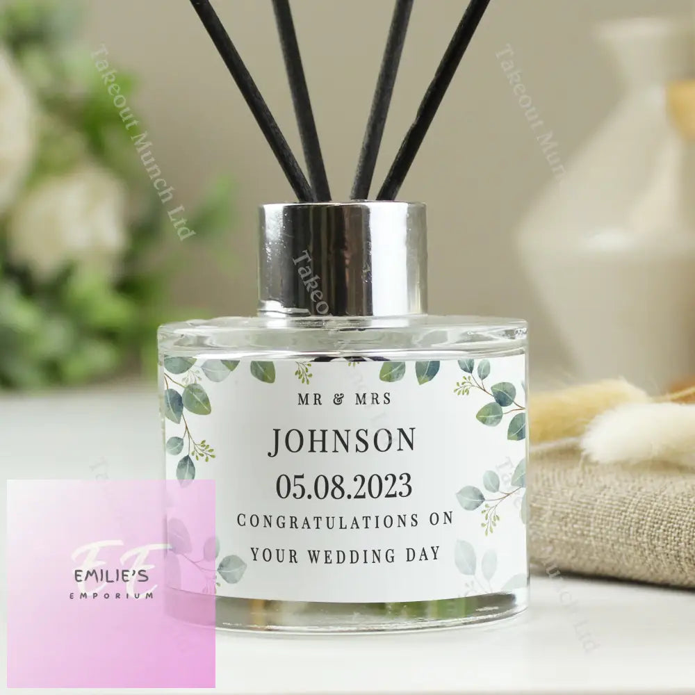 Personalised Botanical Free Text Reed Diffuser