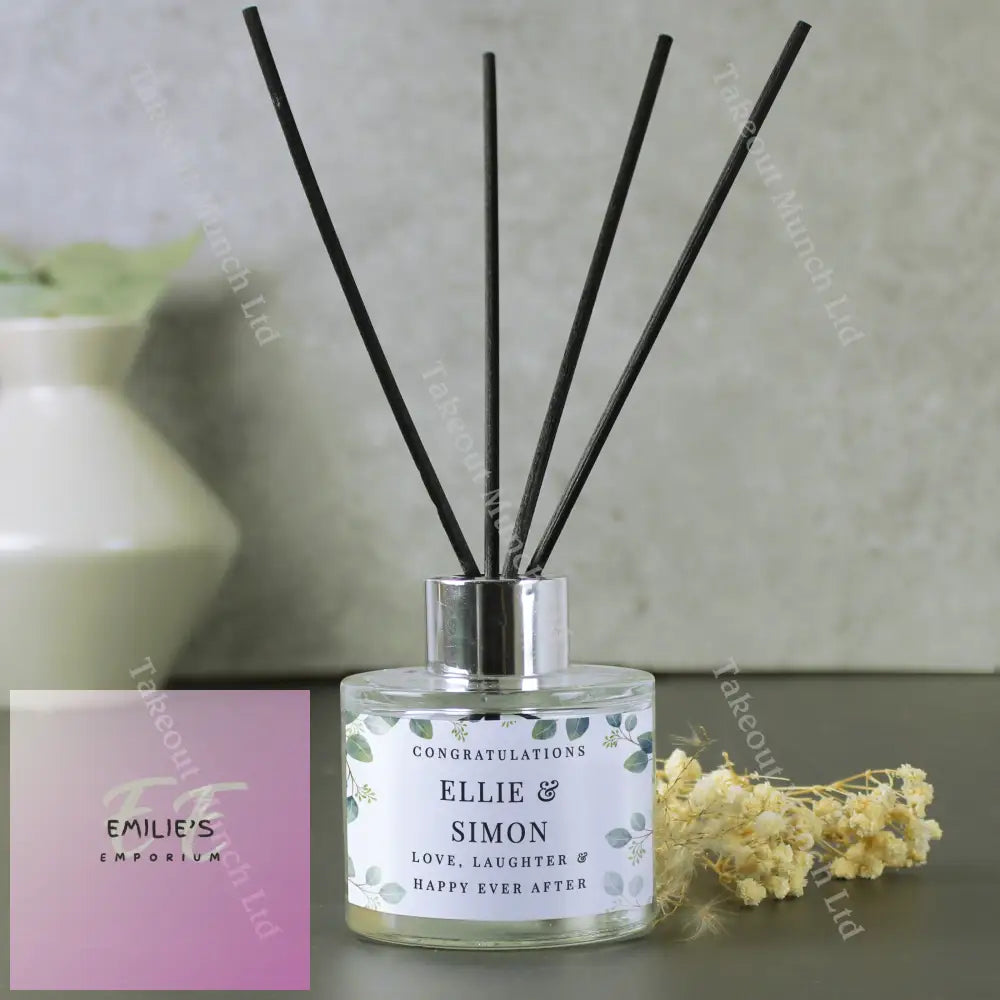 Personalised Botanical Free Text Reed Diffuser