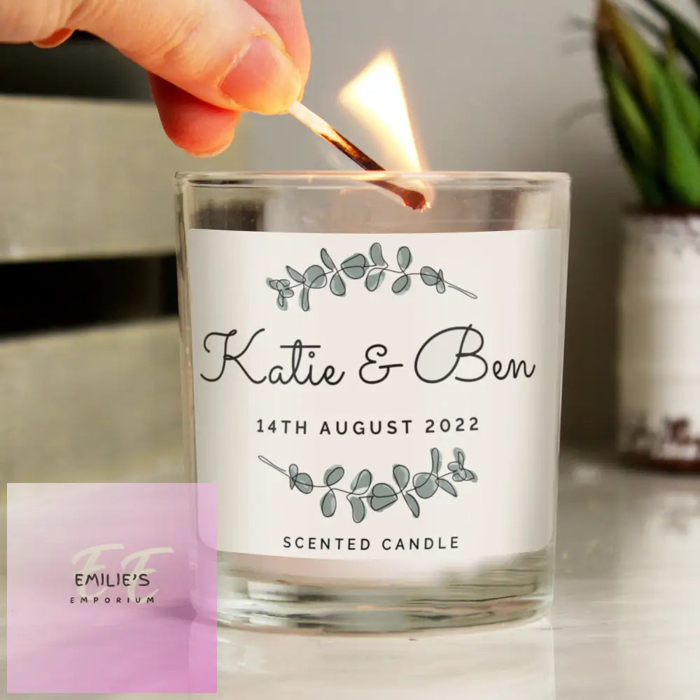 Personalised Botanical Scented Jar Candle