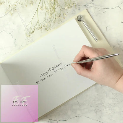 Personalised Botanical Wedding Guest Book & Pen