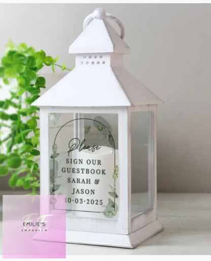 Personalised Botanical Wedding Lantern