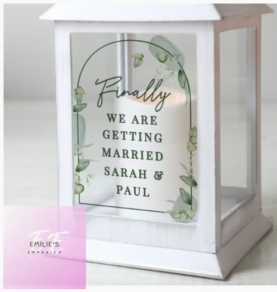 Personalised Botanical Wedding Lantern