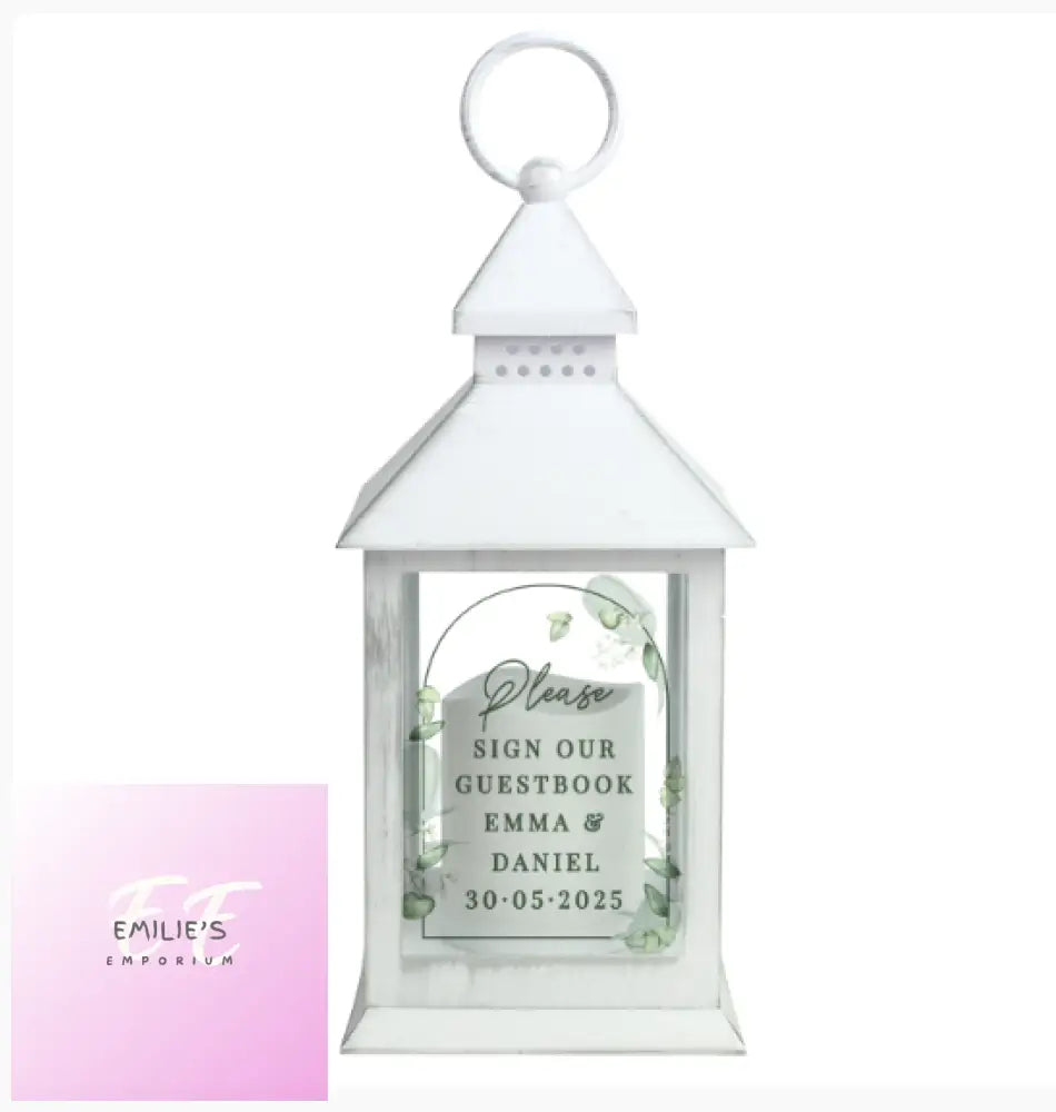 Personalised Botanical Wedding Lantern