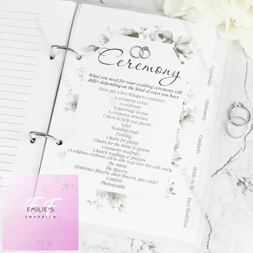 Personalised Botanical Wedding Planner