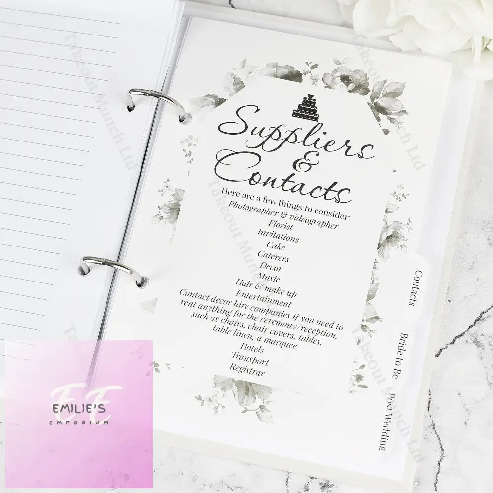 Personalised Botanical Wedding Planner