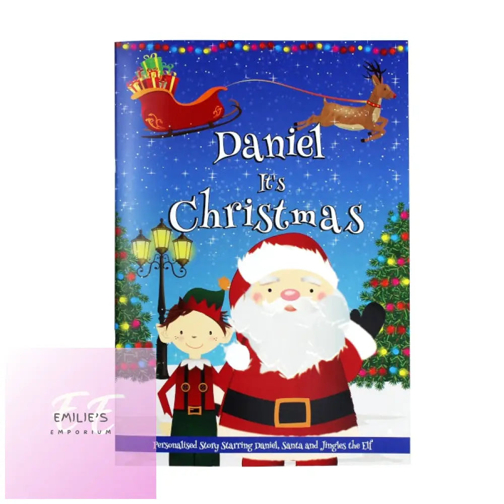 Personalised Boys ’It’s Christmas’ Story Book Featuring Santa And His Elf Twinkles