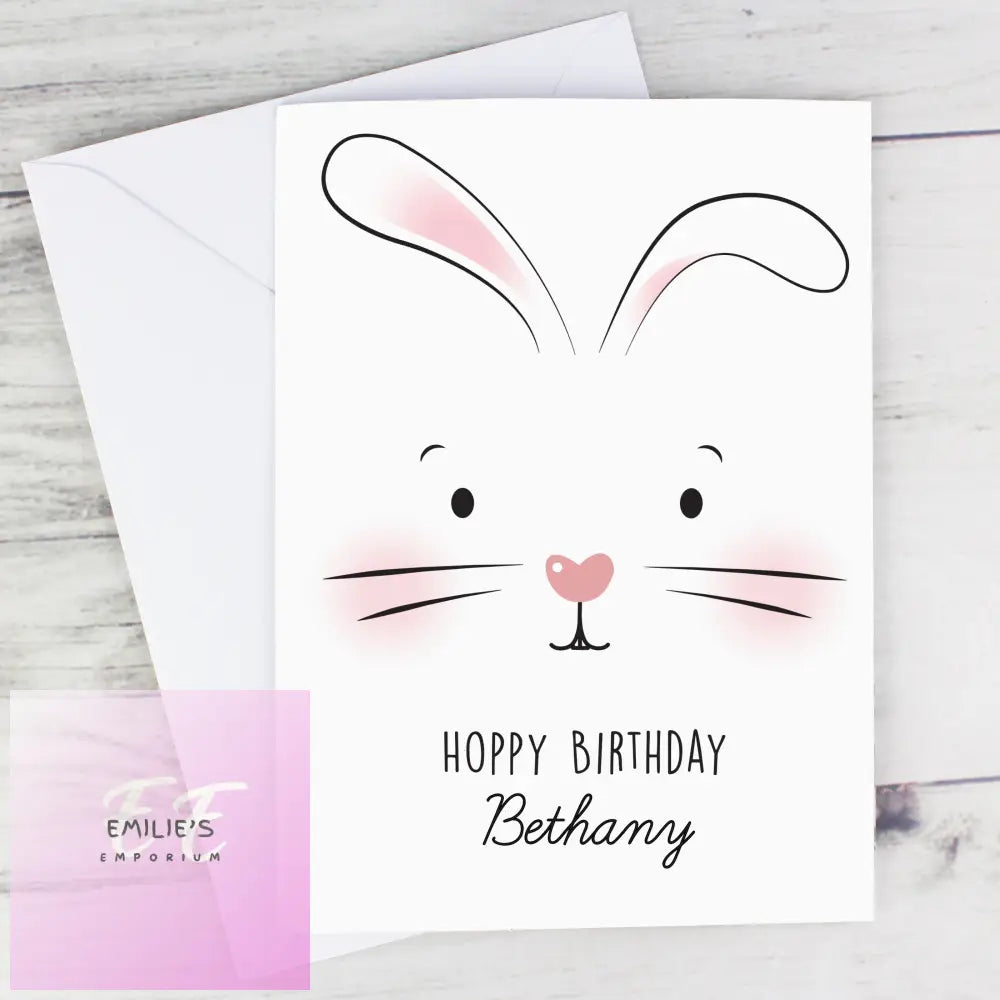 Personalised Bunny Features Card