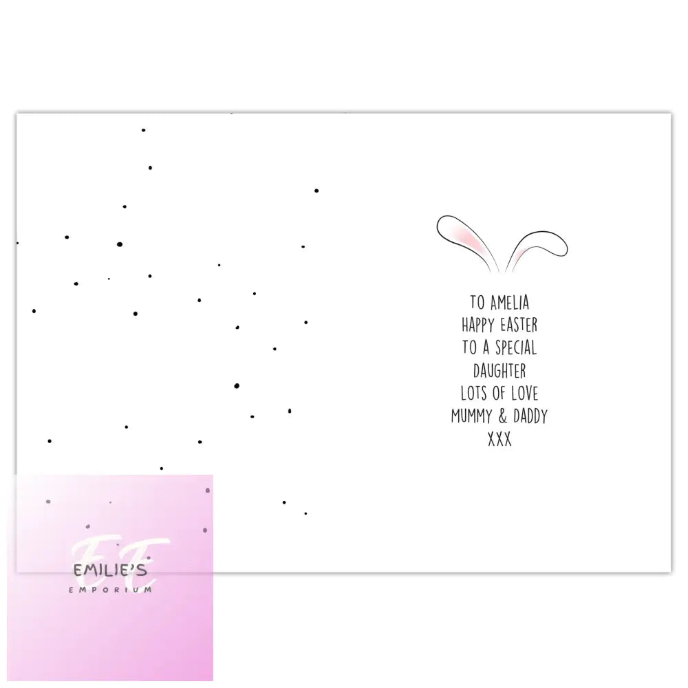 Personalised Bunny Features Card