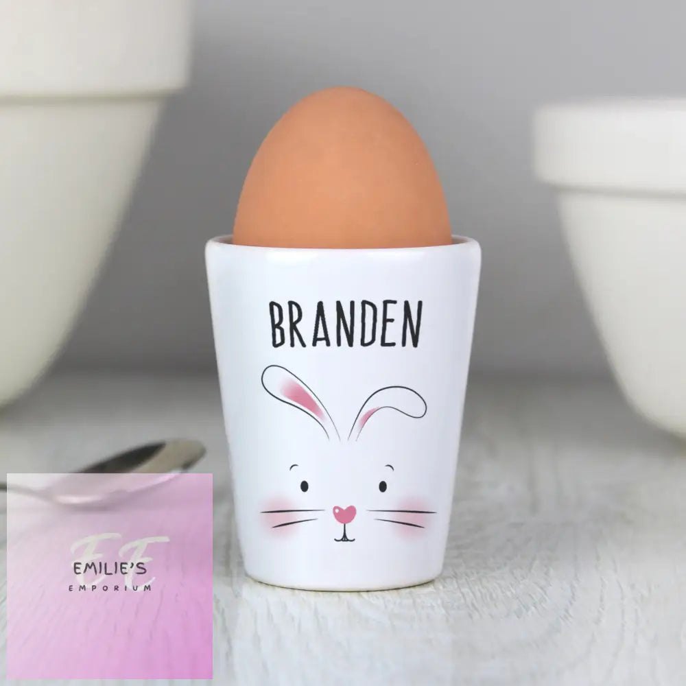 Personalised Bunny Features Egg Cup