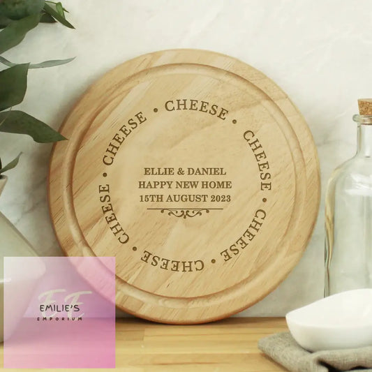 Personalised Cheese Round Chopping Board