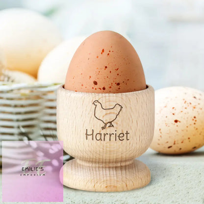 Personalised Chicken Wooden Egg Cup