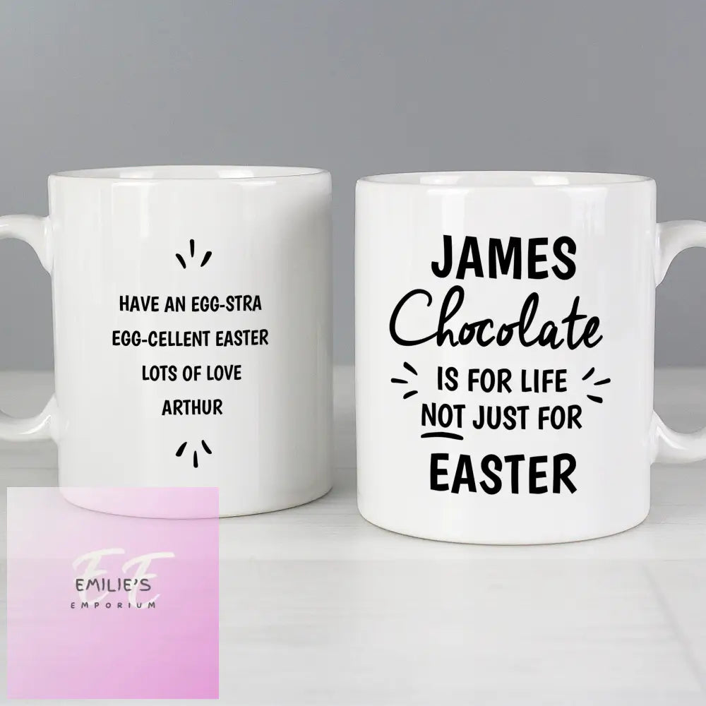 Personalised Chocolate Is For Life Mug