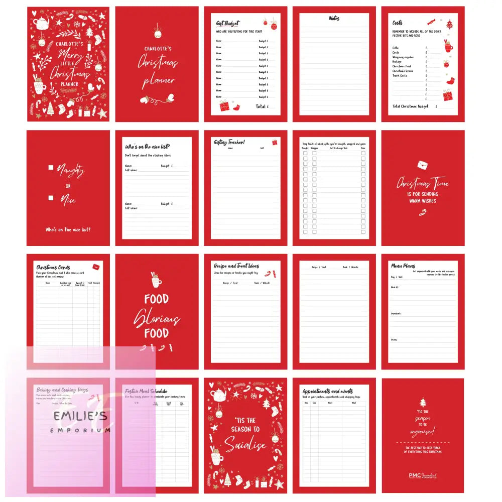 Personalised Christmas A5 Planner