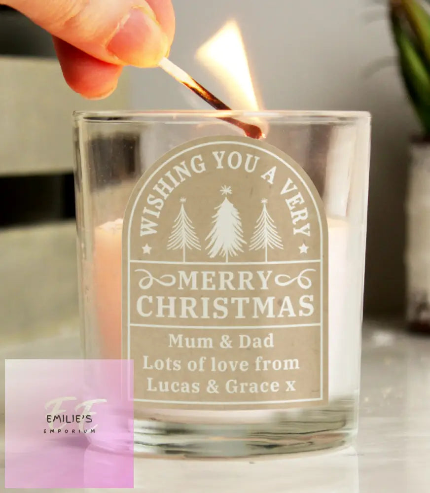 Personalised Christmas Candle Jar