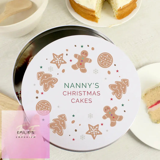 Personalised Christmas Cookies Cake Tin