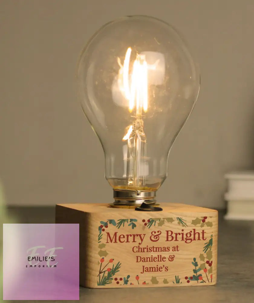 Personalised Christmas Foliage Light Bulb