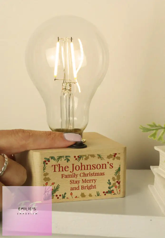 Personalised Christmas Foliage Light Bulb