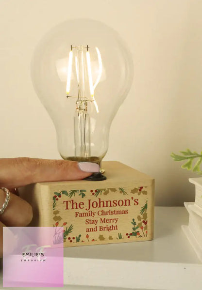 Personalised Christmas Foliage Light Bulb