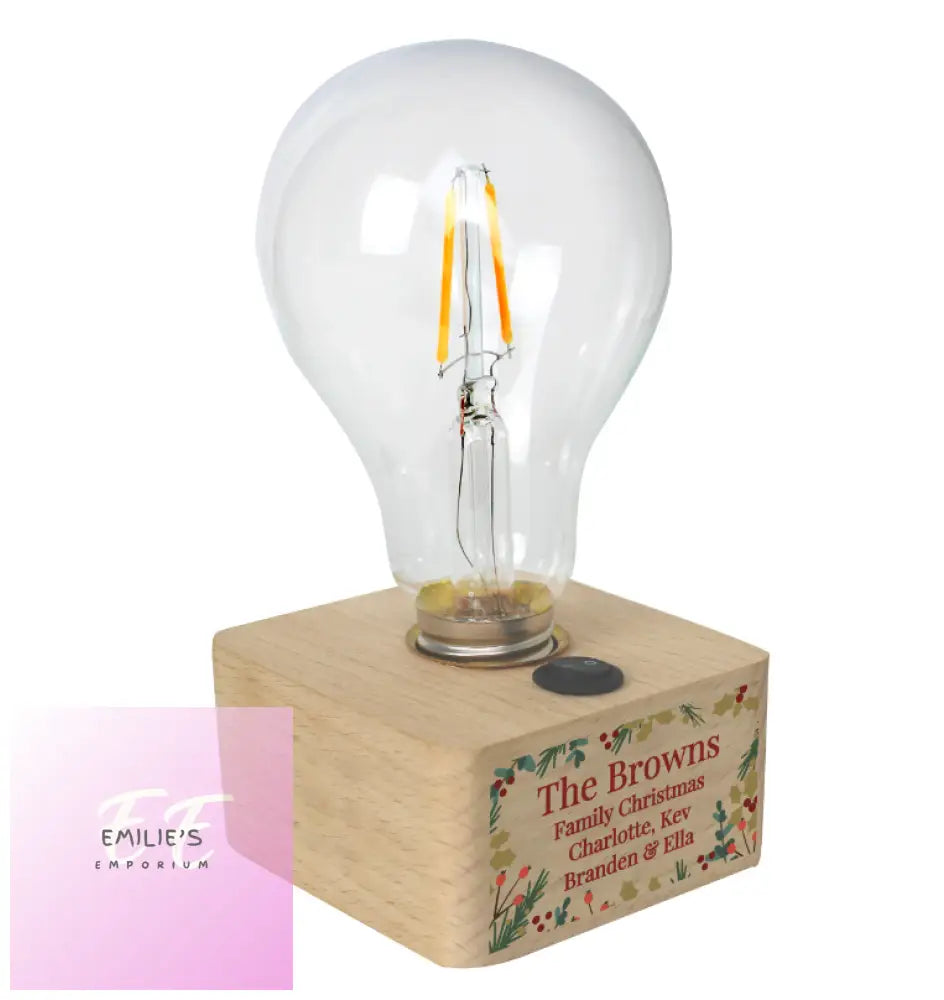 Personalised Christmas Foliage Light Bulb