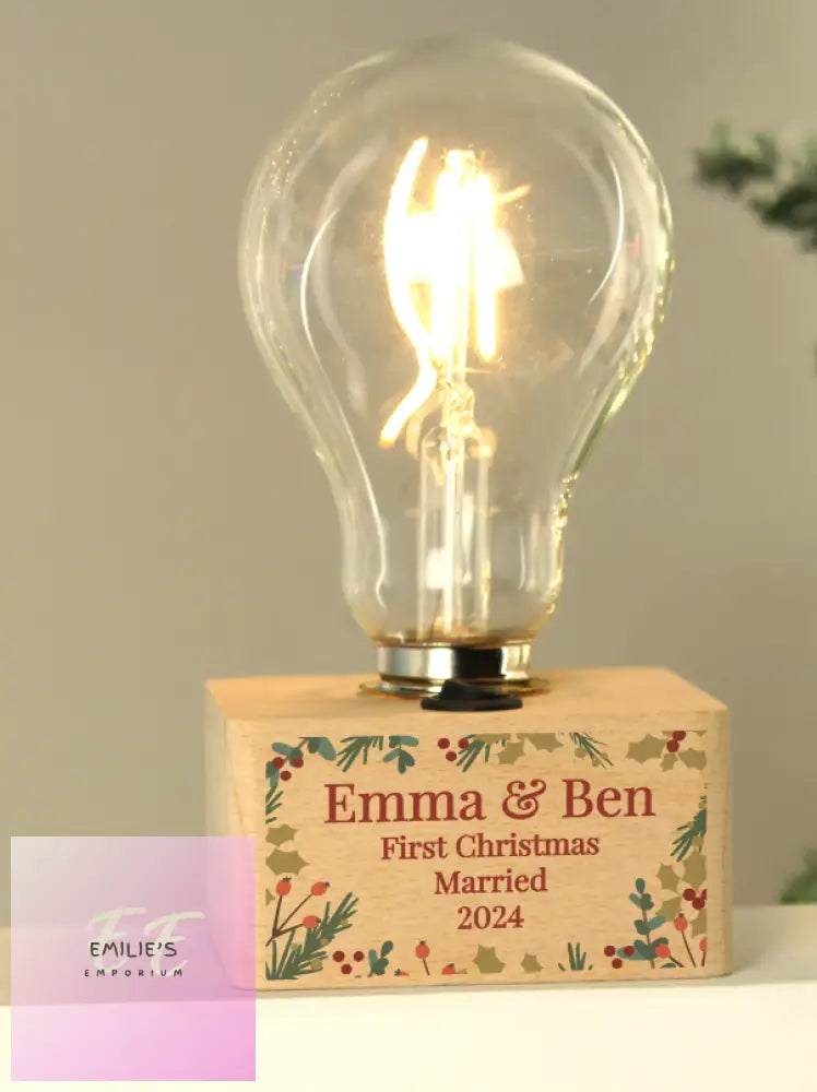 Personalised Christmas Foliage Light Bulb