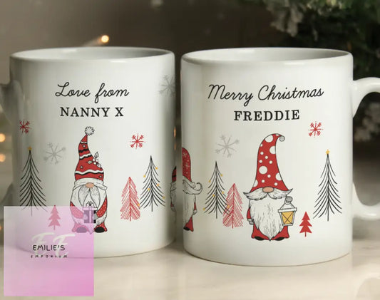 Personalised Christmas Gonk Pattern Mug