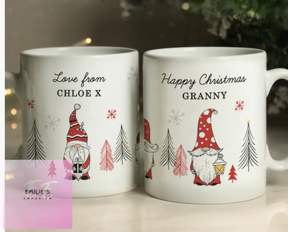 Personalised Christmas Gonk Pattern Mug