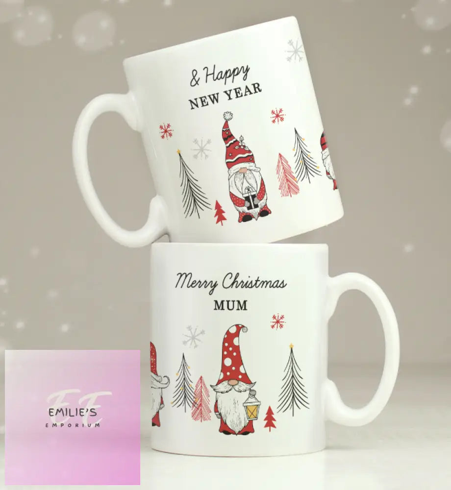 Personalised Christmas Gonk Pattern Mug