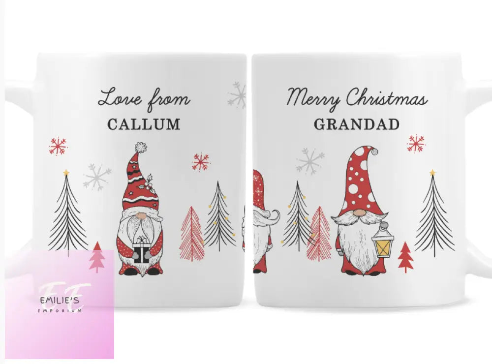 Personalised Christmas Gonk Pattern Mug