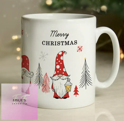 Personalised Christmas Gonk Pattern Mug