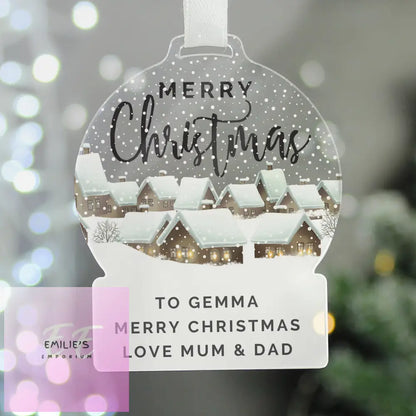 Personalised Christmas Home Acrylic Snowglobe Decoration